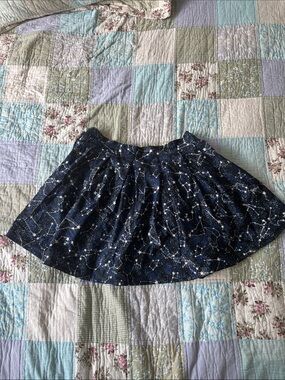 SkirtyBirt GLOW IN THE DARK star print cotton skirt